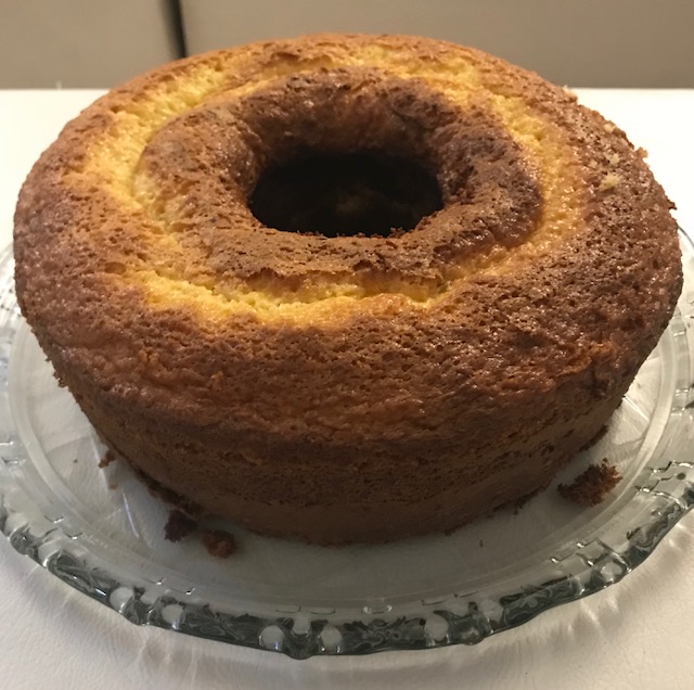 Pastel de harina de maíz sin gluten