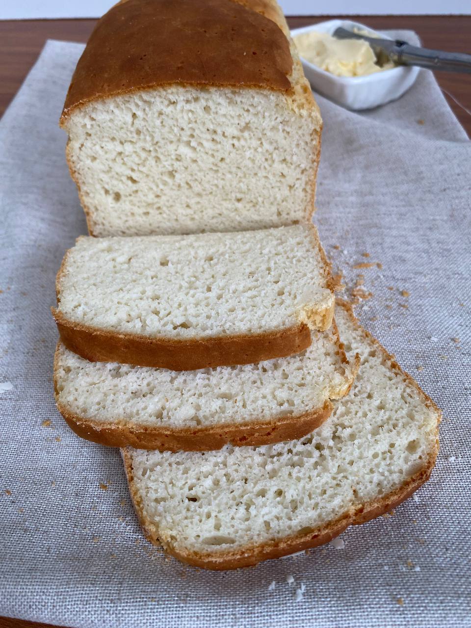 Pão de forma caseiro sem glúten e sem lactose