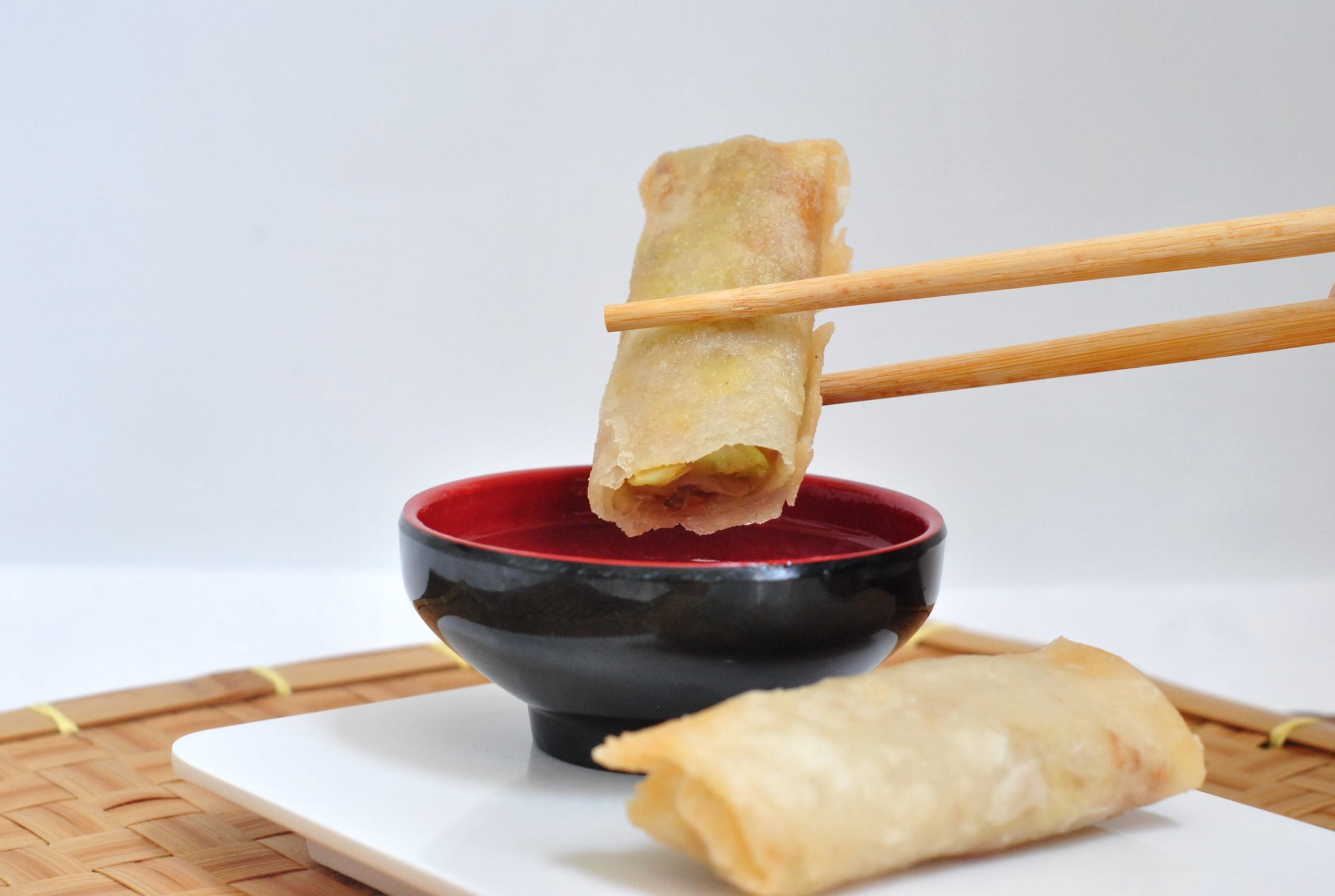 Gluten-free and lactose-free spring rolls