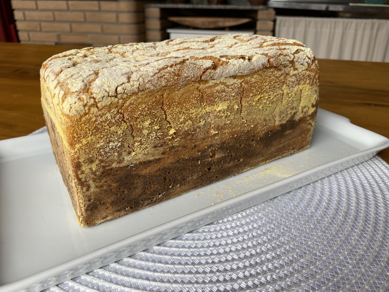 Gluten-free and lactose-free corn bread